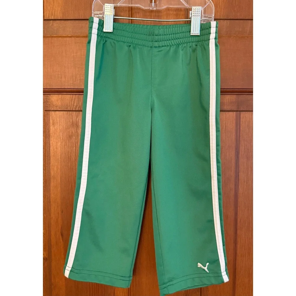 Puma Toddler 2-PC Track Suit Set Size 24 Months Green Zip-Up Jacket Sweatpant